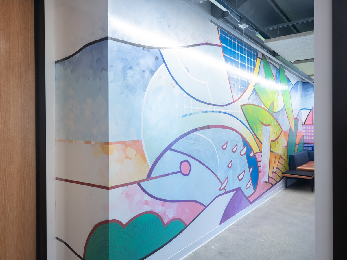 Mural for S2G Ventures, 2019. Acrylic.