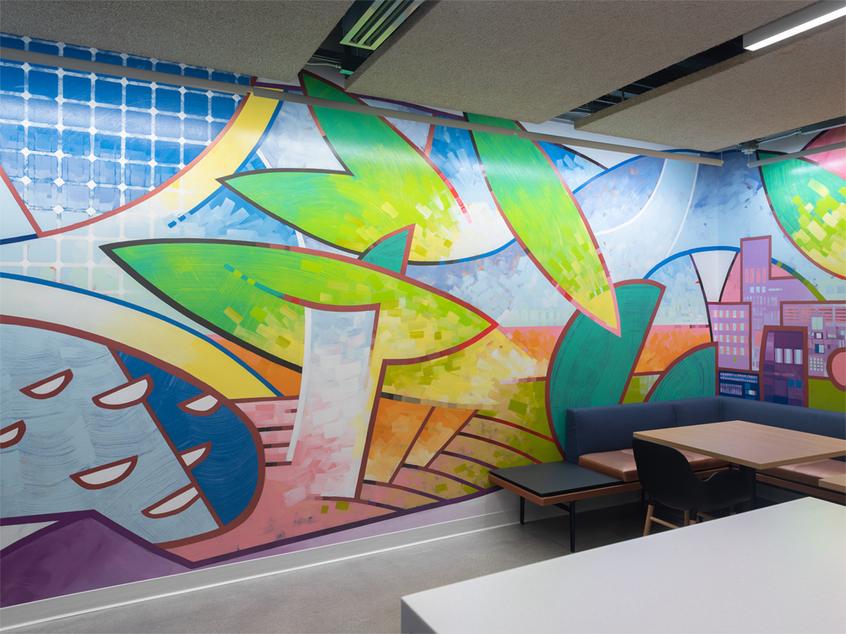 Mural for S2G Ventures, 2019. Acrylic.