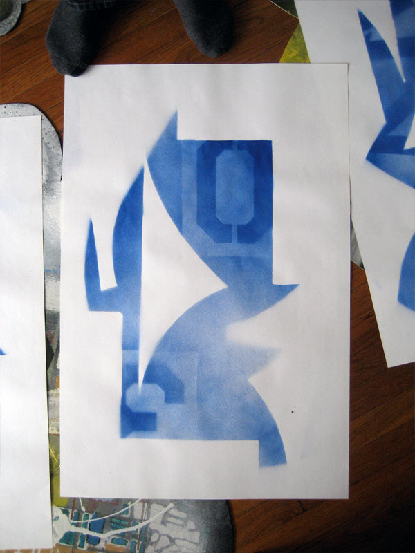 Acrylic spraypaint on paper, c.2010