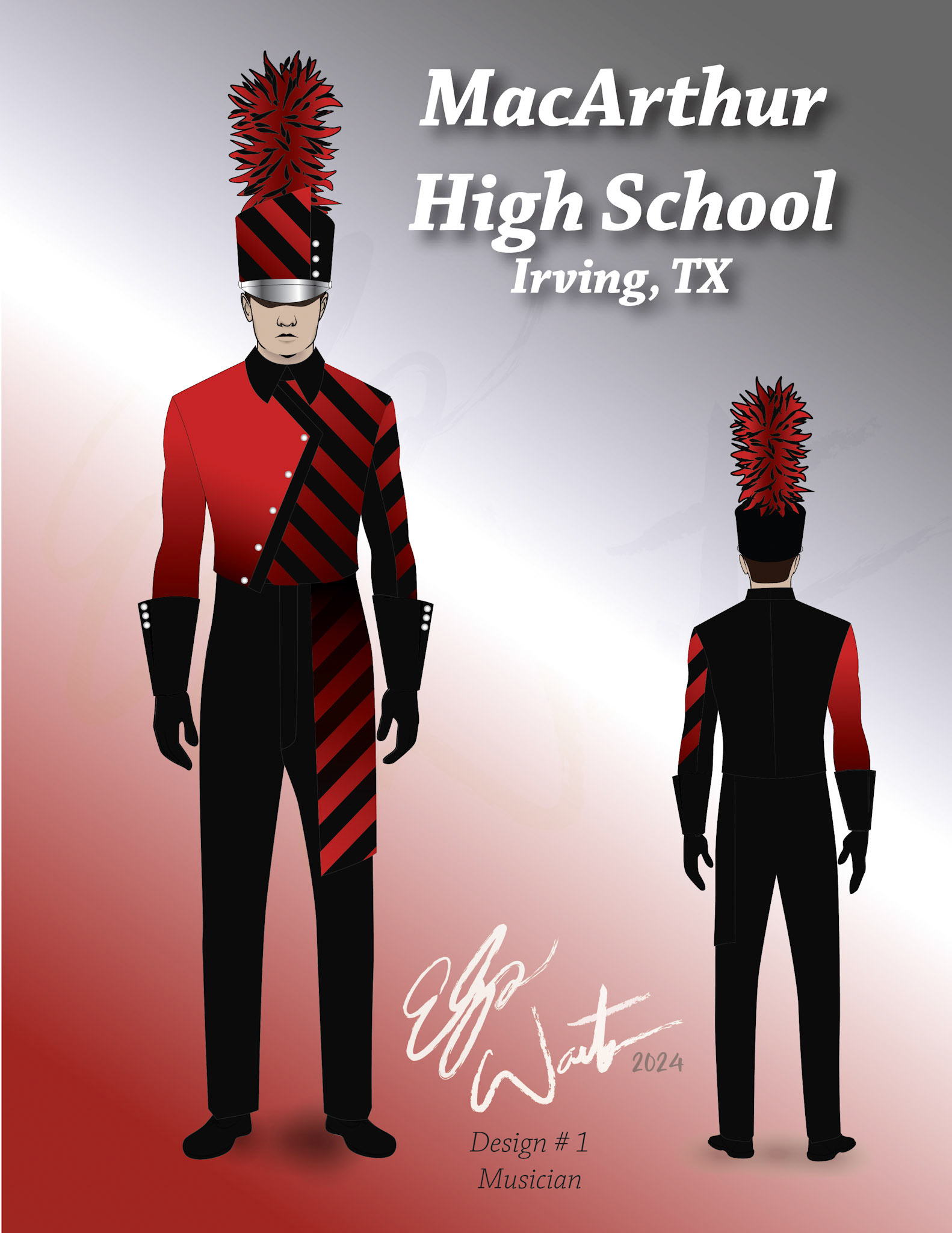 Design created for MacArthur High School in Irving, Texas.
