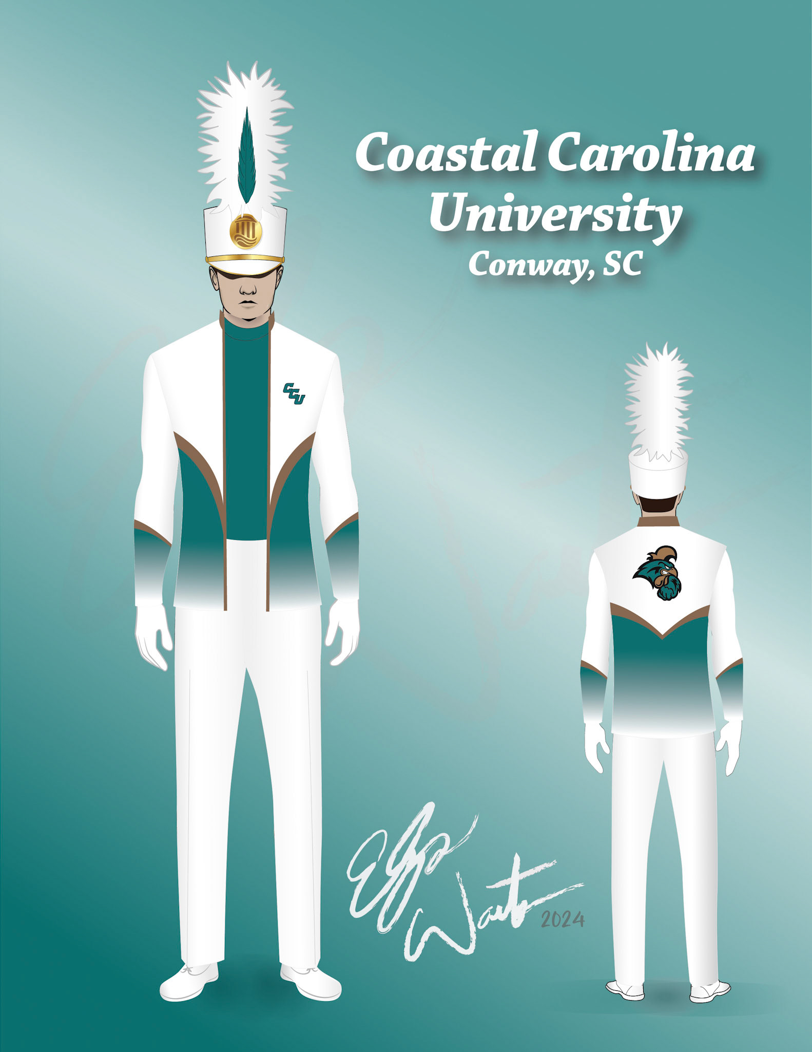 Design created for Coastal Carolina University in Conway, South Carolina.