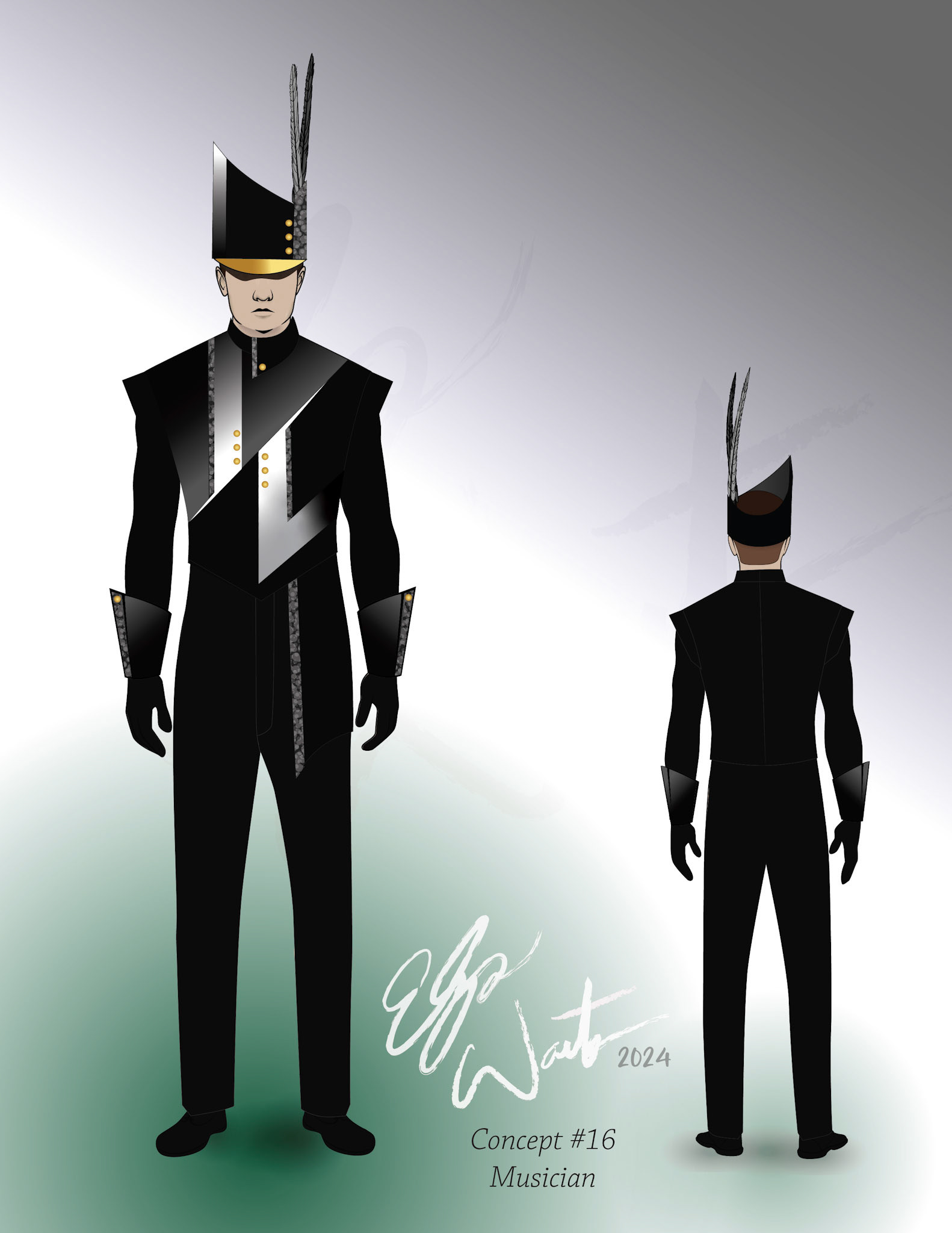 Concept design using a monotone color palette.