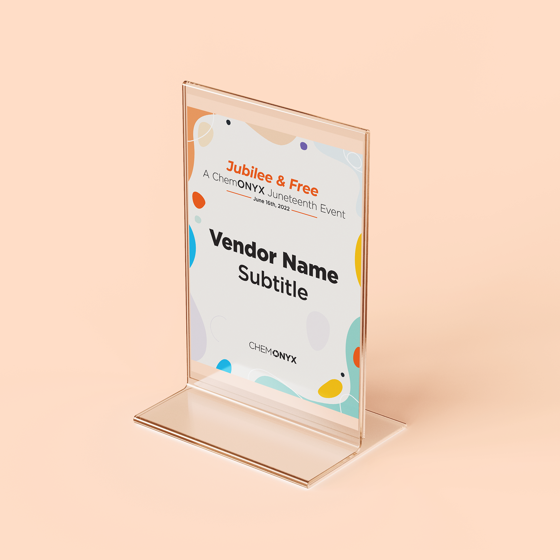 Event Table Signage for Vendors