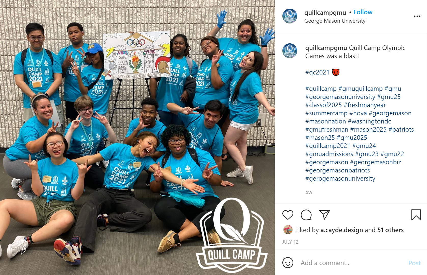 Instagram screenshot using subsidiary shirts
