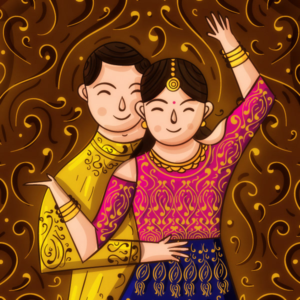 Artpreneur Online Program - Contemporary Tamil Brahmin Wedding Invitation  Suite