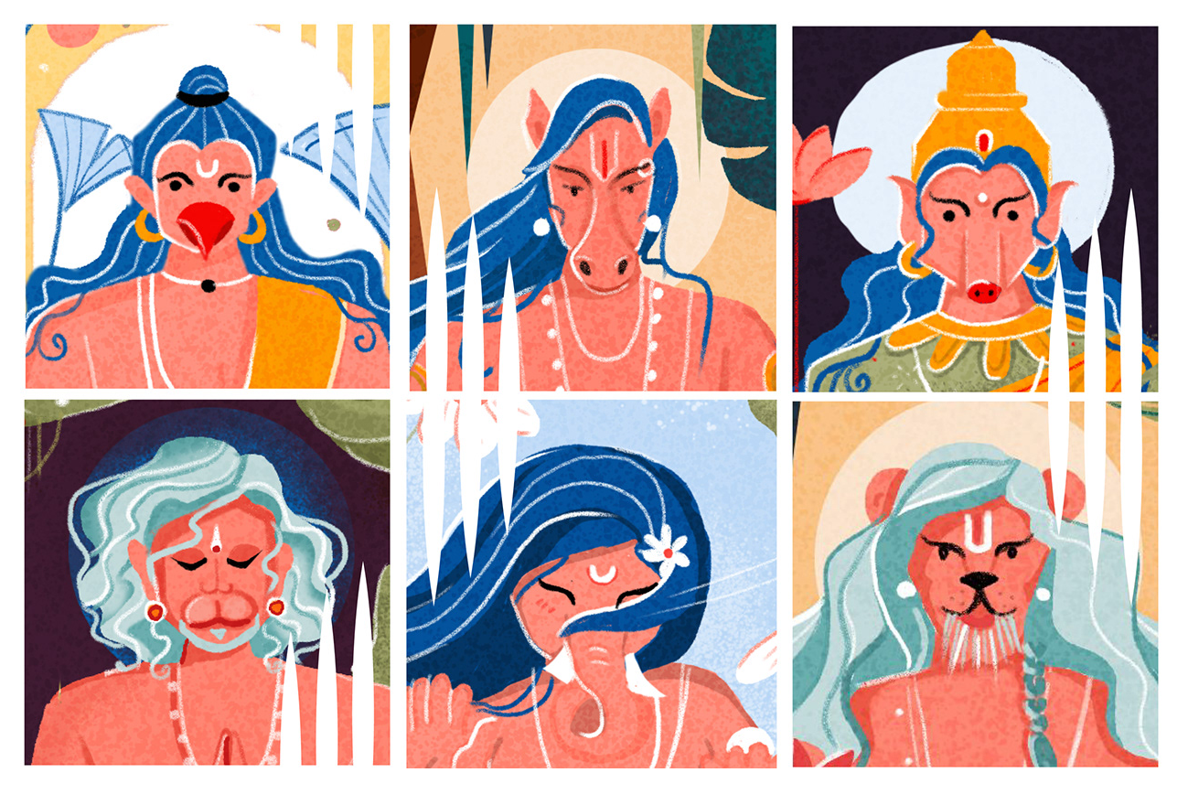 Hindu Gods Illustrations by Shruti