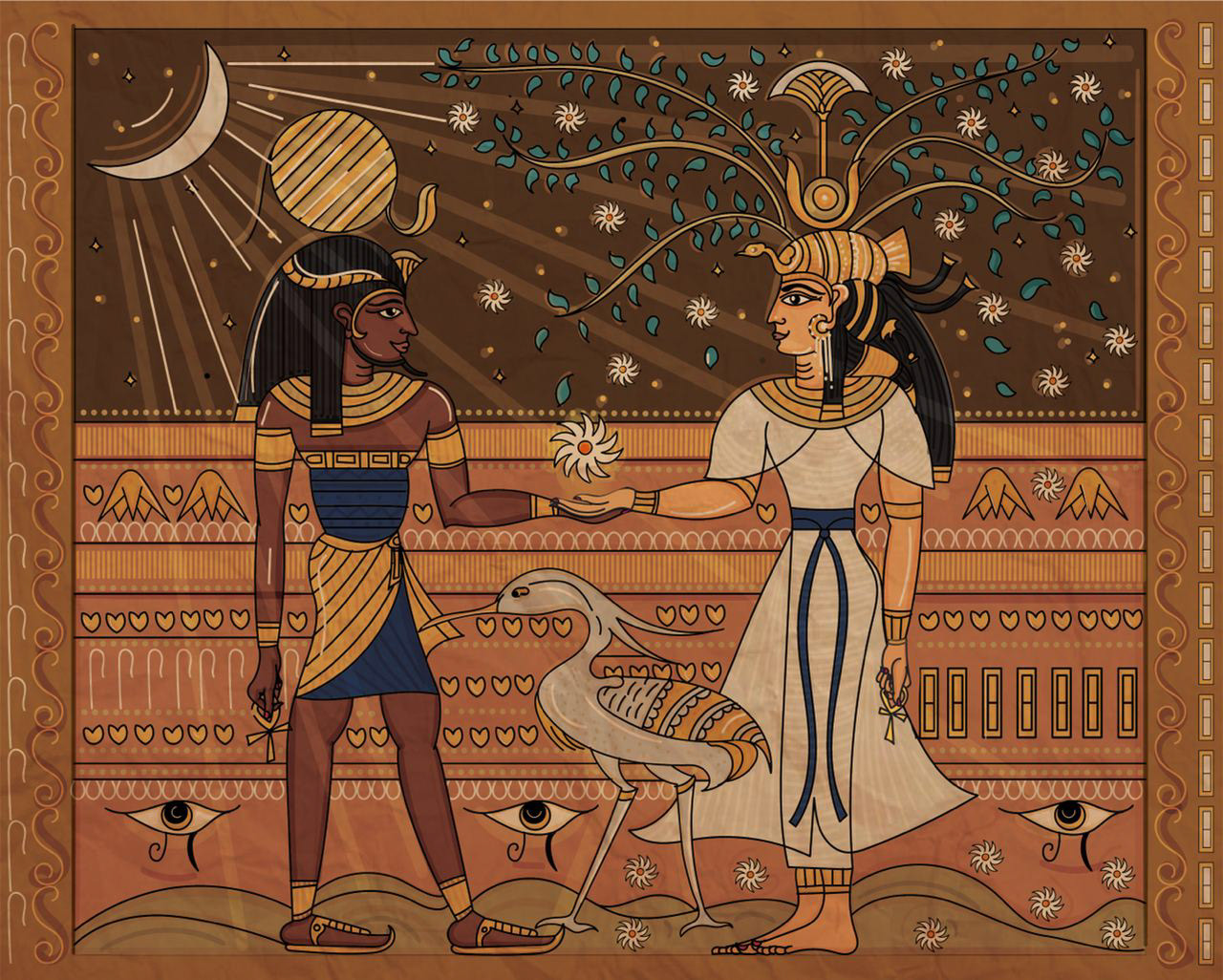 Egyptian Style Illustration by Sree Lalitha