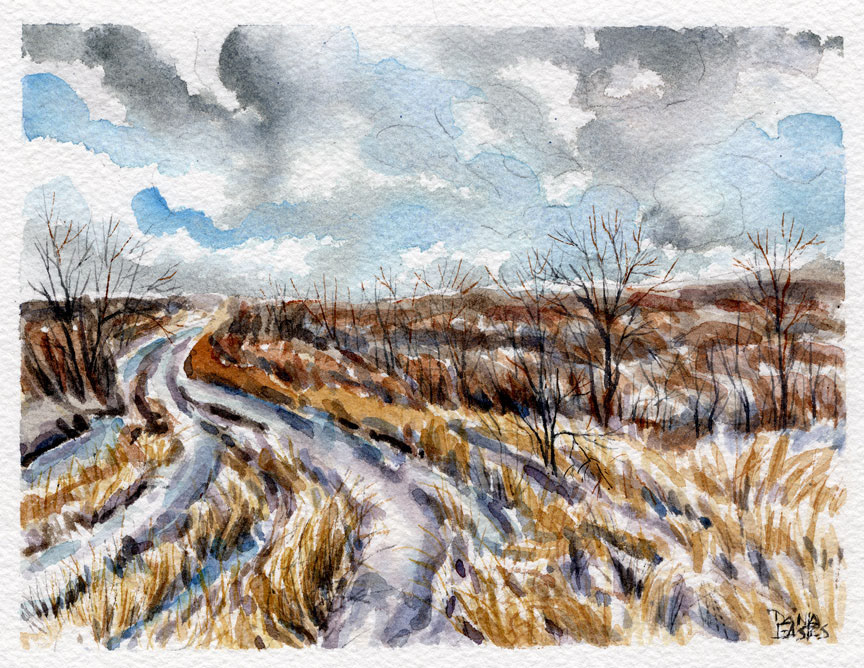 Walking the Fort, 8"x6"