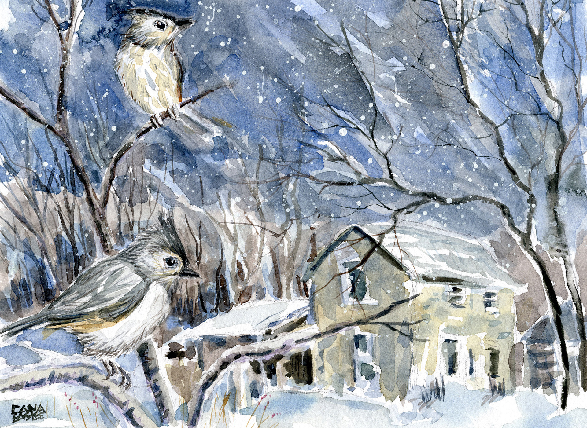 The Road Home, Watercolor, sold