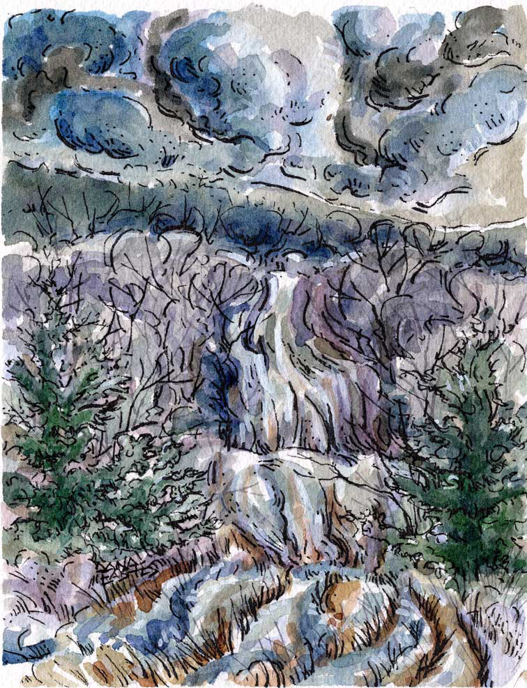 Cloudy Cold, 6"x8"