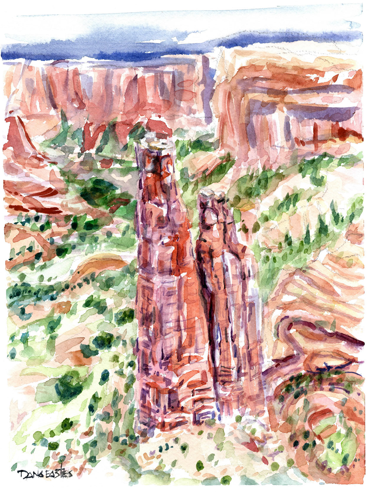 Spider Rock, AZ 12x9"sold