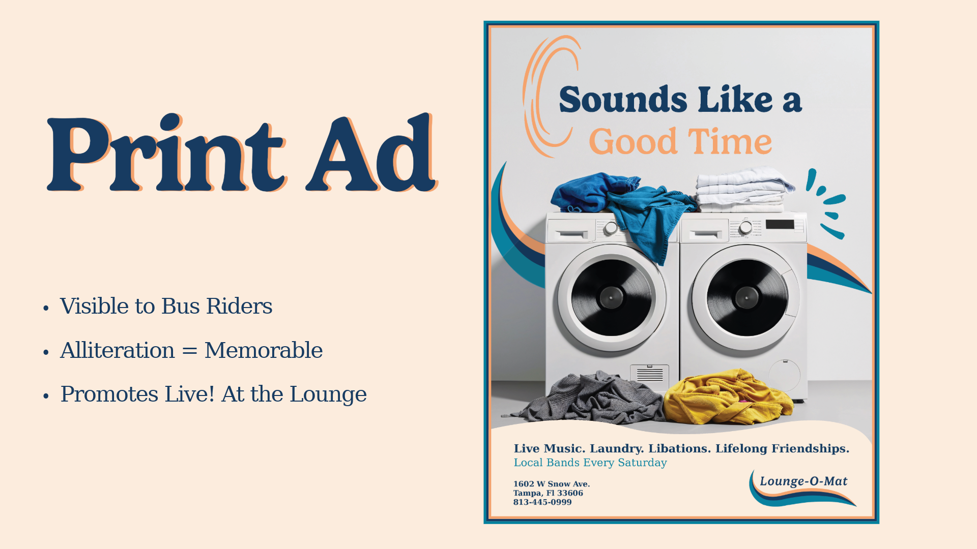 Evokes the senses through sound - InDesign/Photoshop