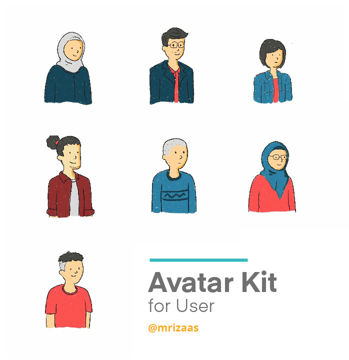 Character illustrations for Ibunda.id apps User avatar