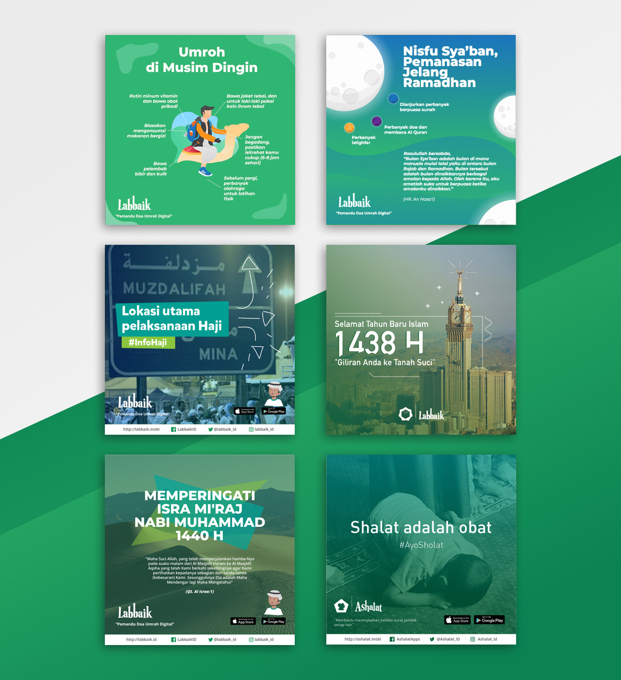 Labbaik Feed Design for social media
