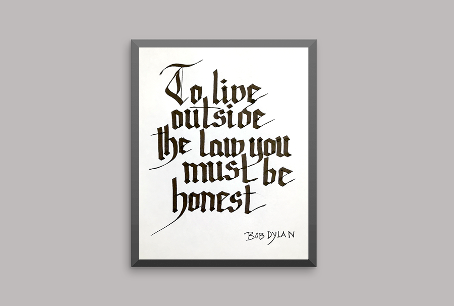 Custom hand lettering