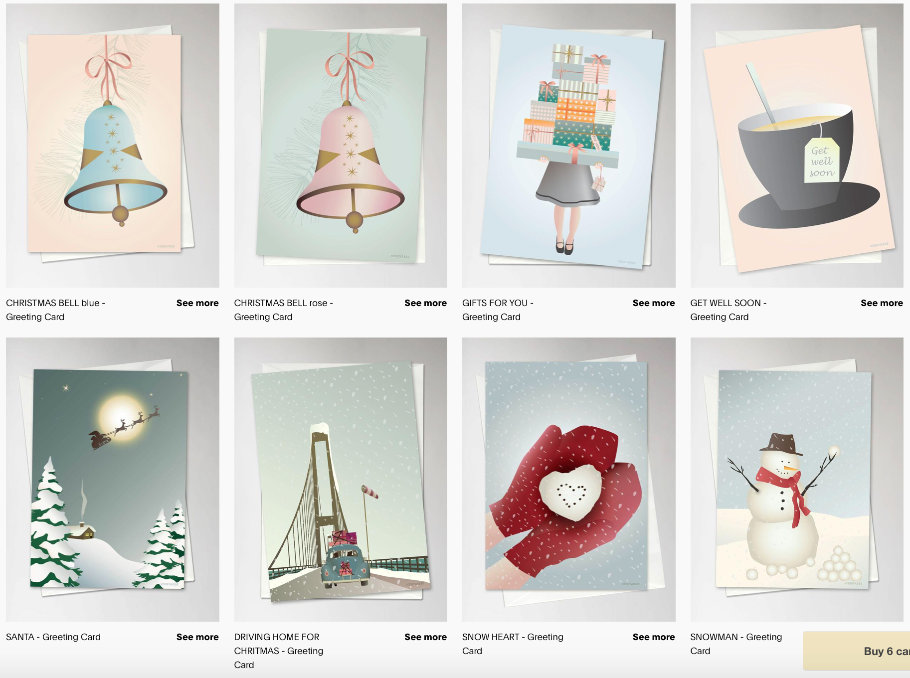 Greeting cards by Vissevasse
