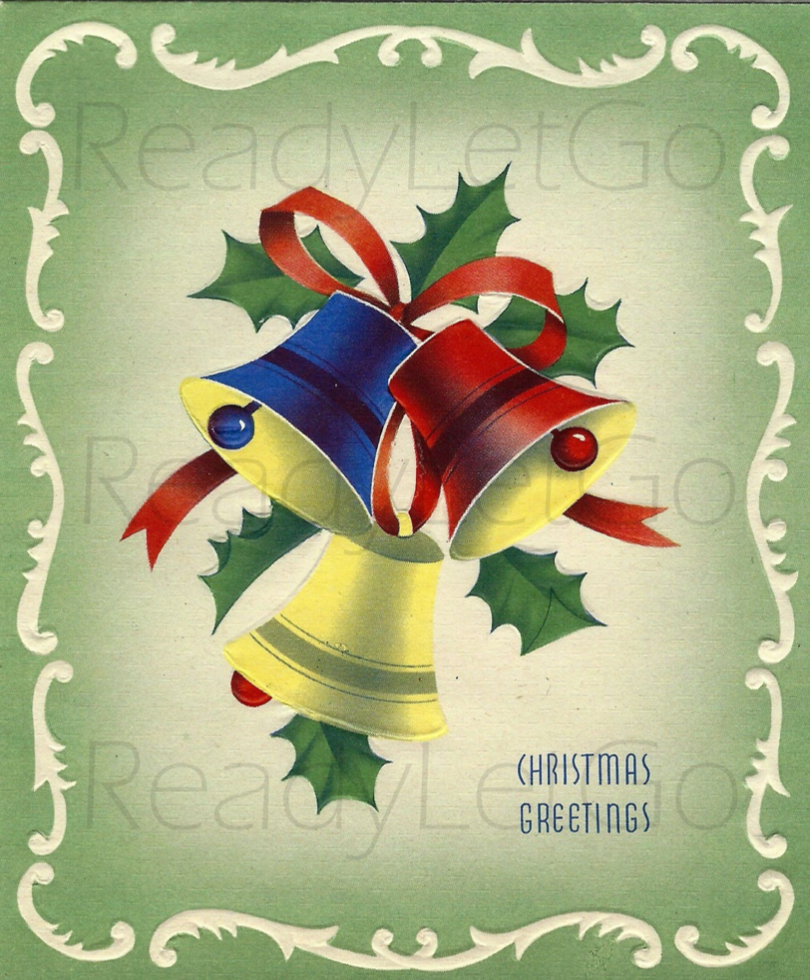 Vintage Christmas card from 1946