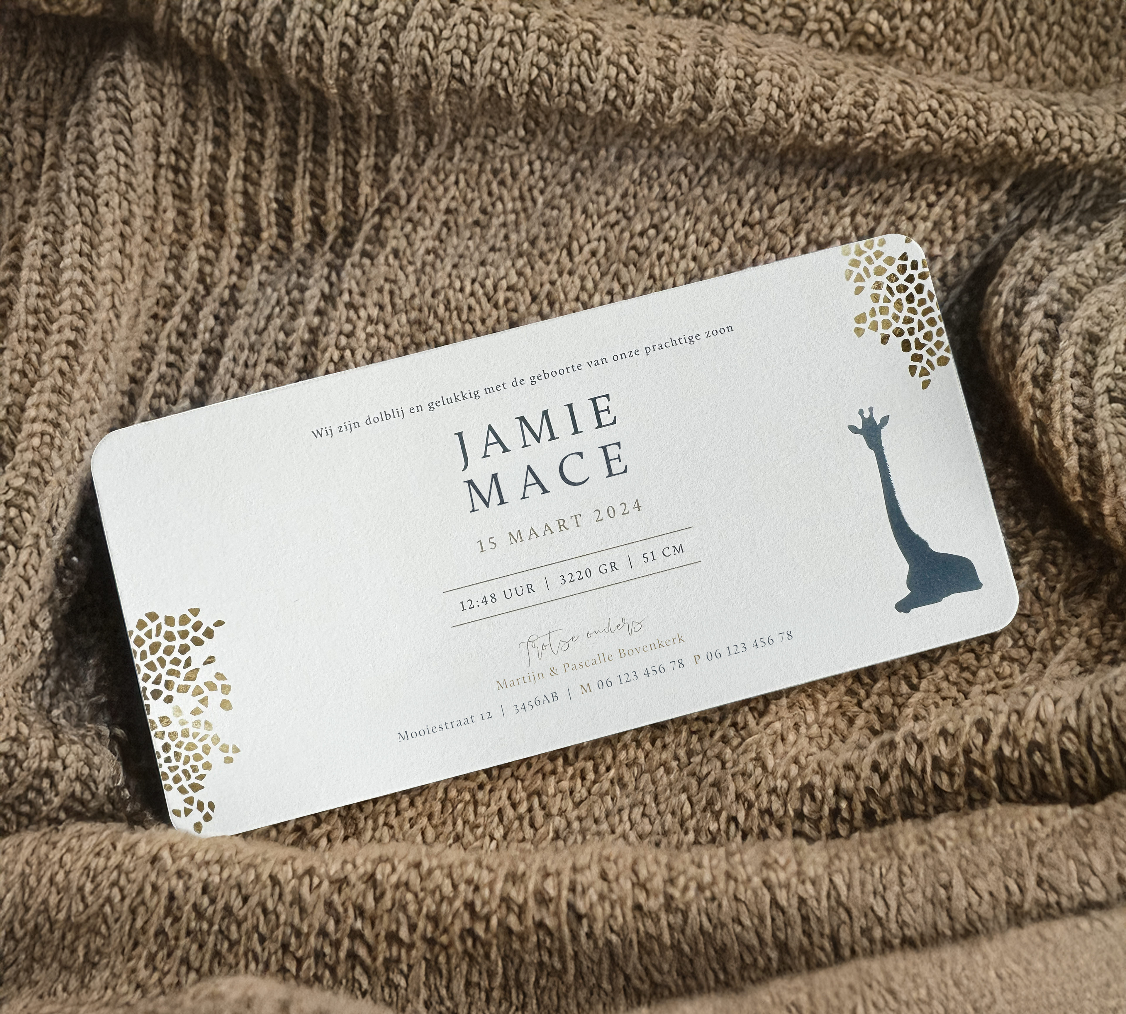 Geboortekaartje - achterzijde