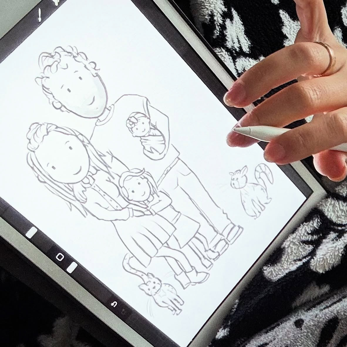 Opzet in op de iPad - in Procreate