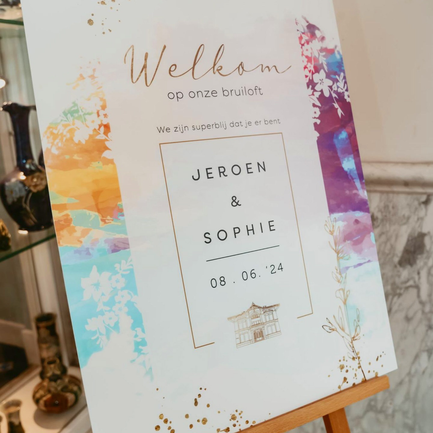 Welkomstbord - Fotografie: Simone Plug Fotografie