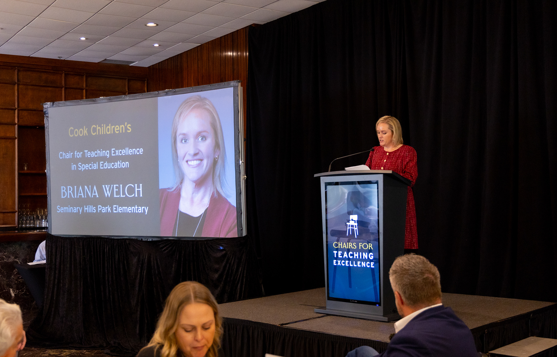 Podium and presentation graphics