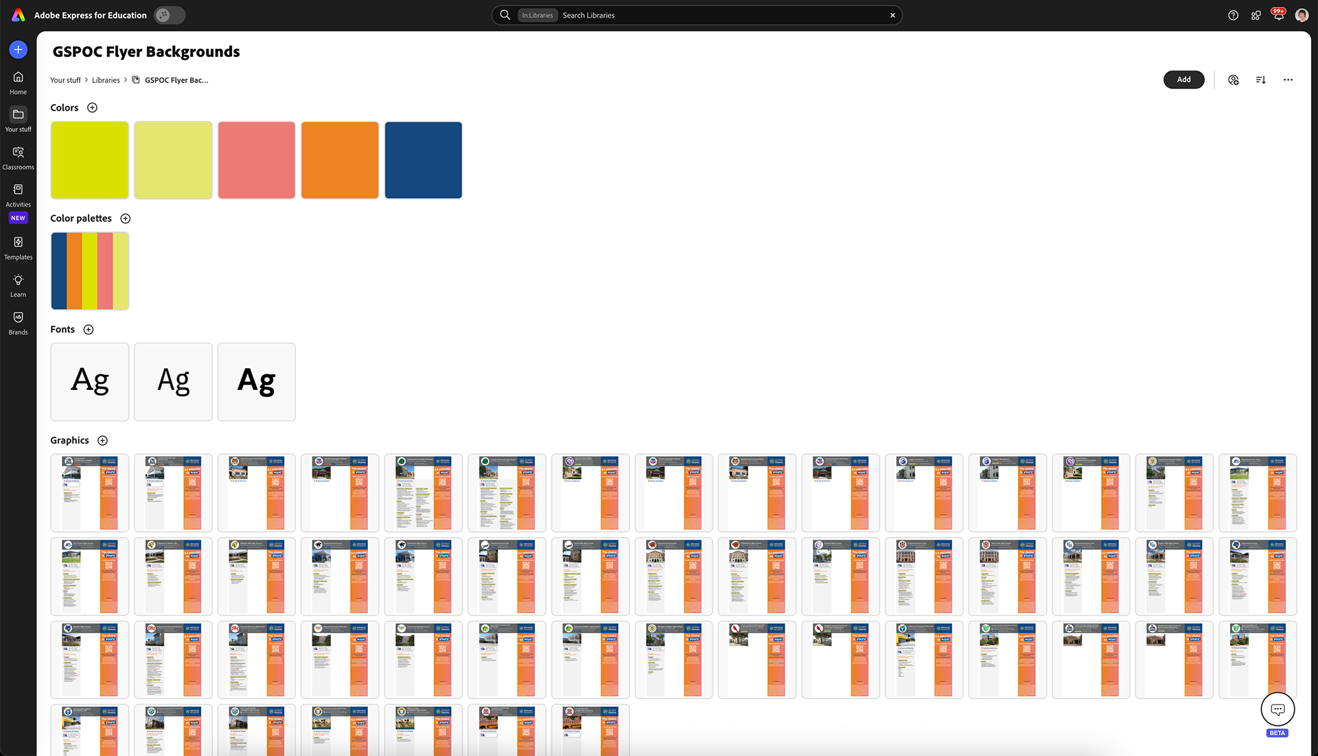 Library of Gold Seal assets and blank flyer backgrounds as static images