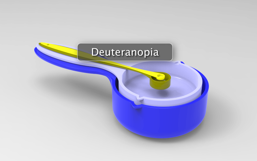 Colorblind: Very similar yellow on the two smallest