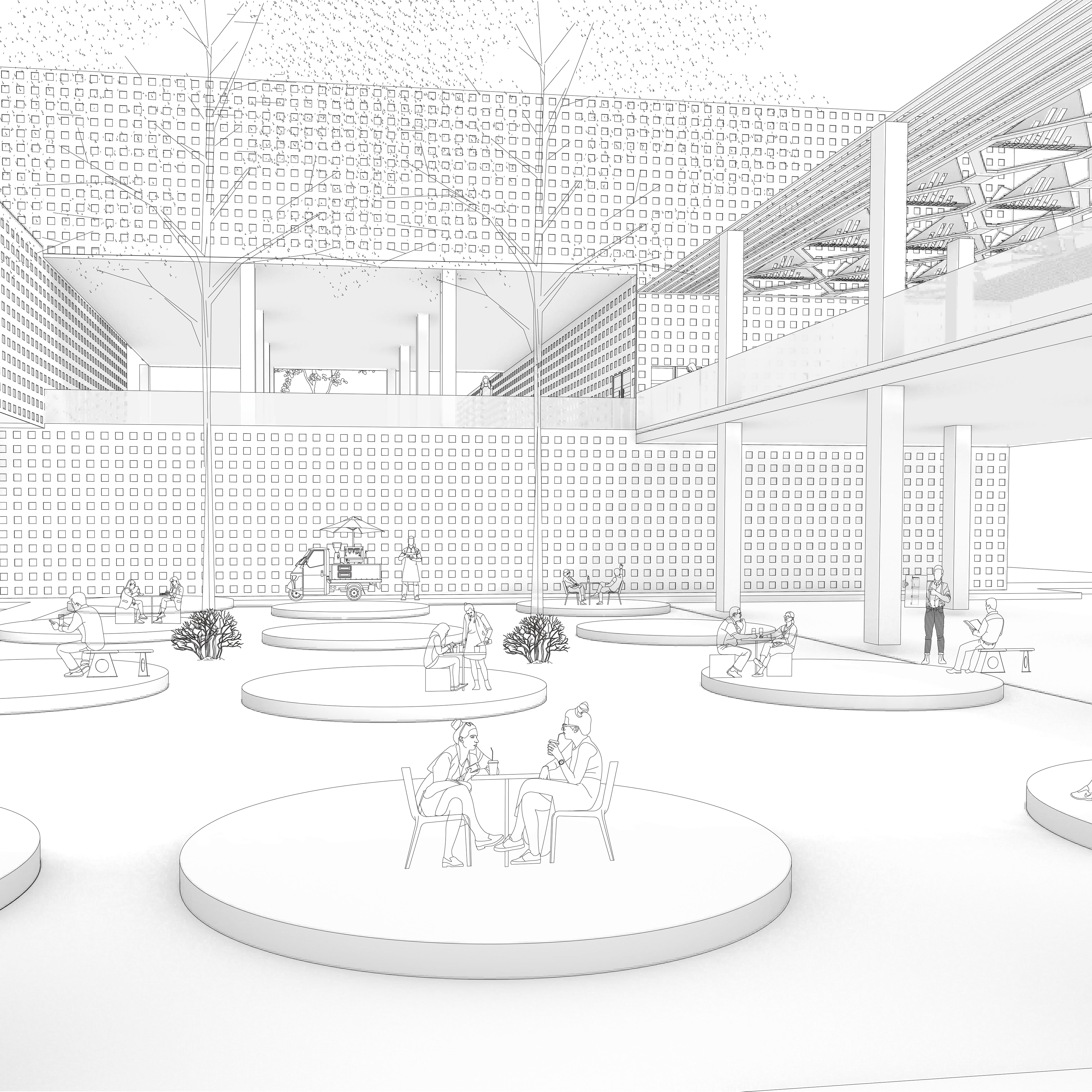 Outdoor Eating and Socializing Area