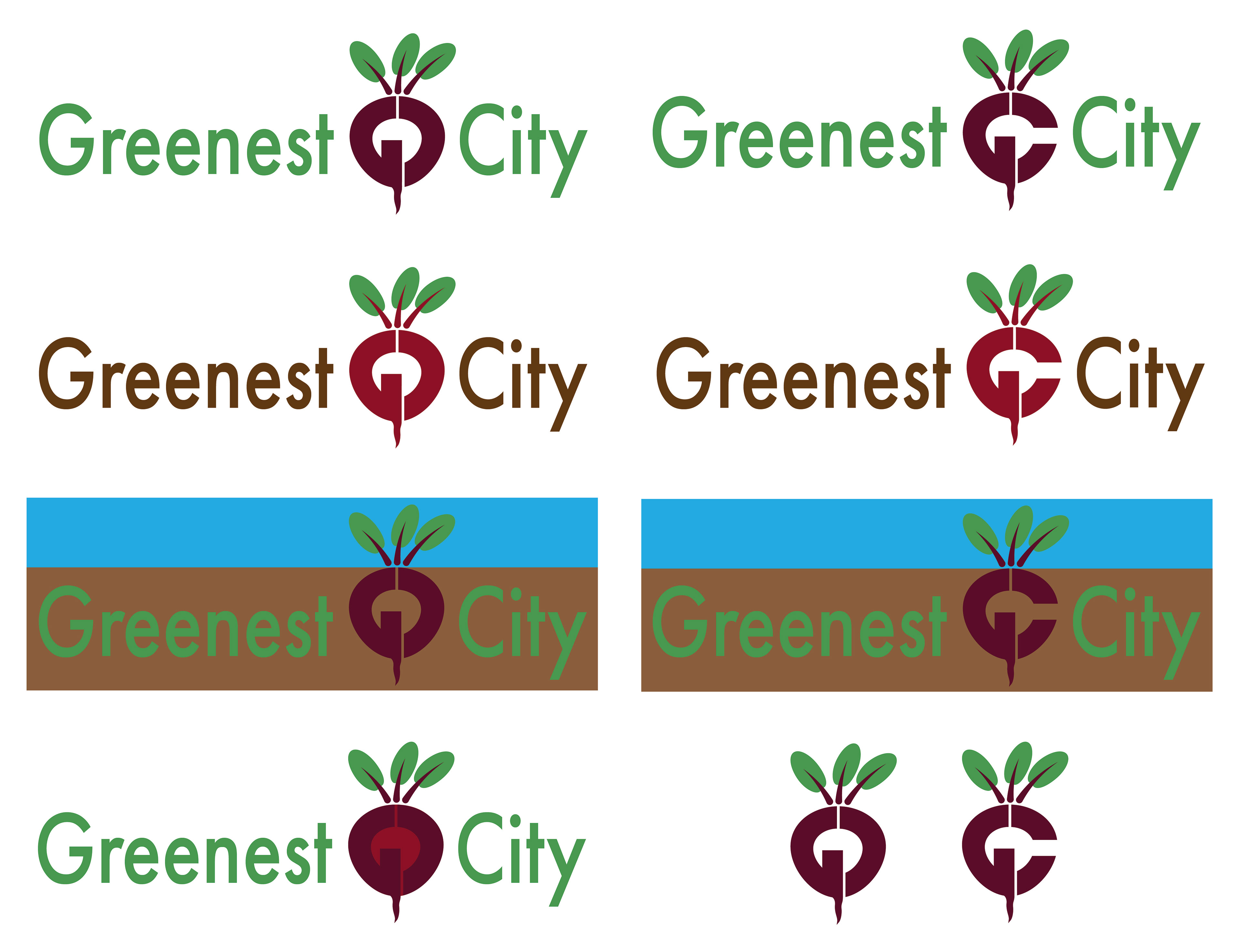 Variations of the "Beet" logo with wordmark