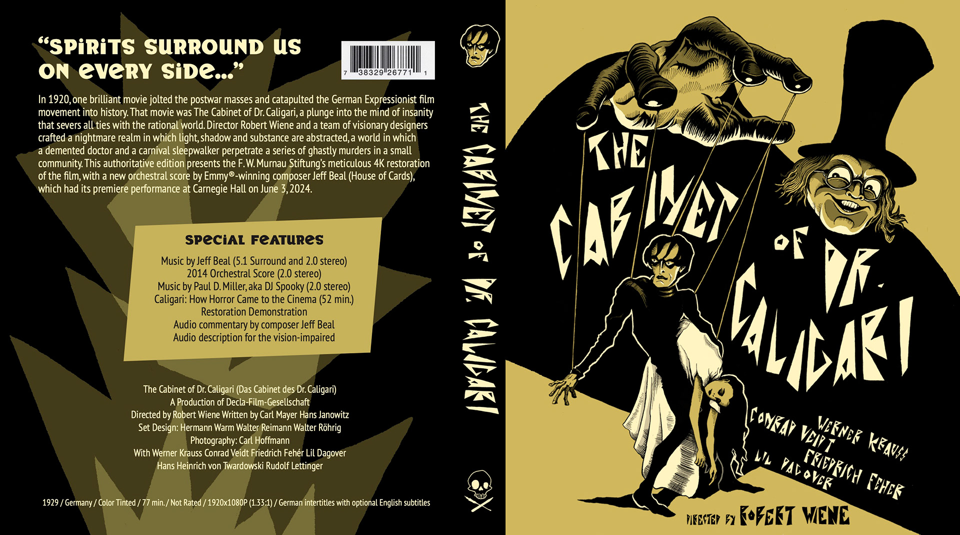 The Cabinet of Dr. Caligari Blu-ray packaging (Digital, 2025)