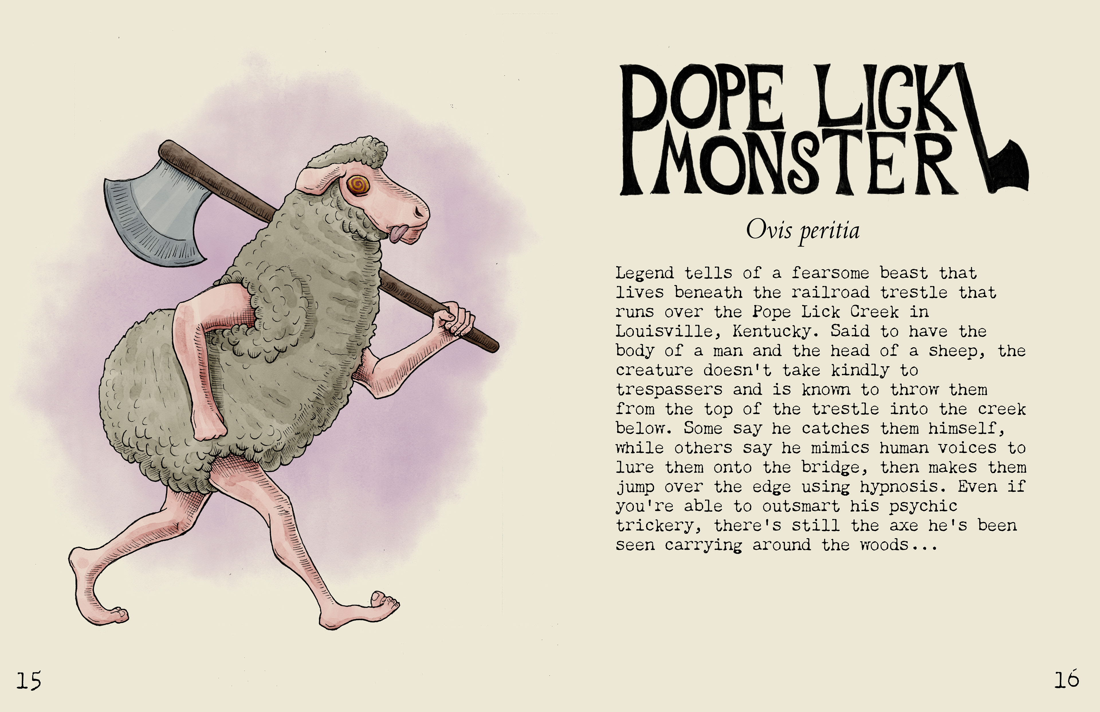 Pope Lick Monster (Ink and Digital, 2024)