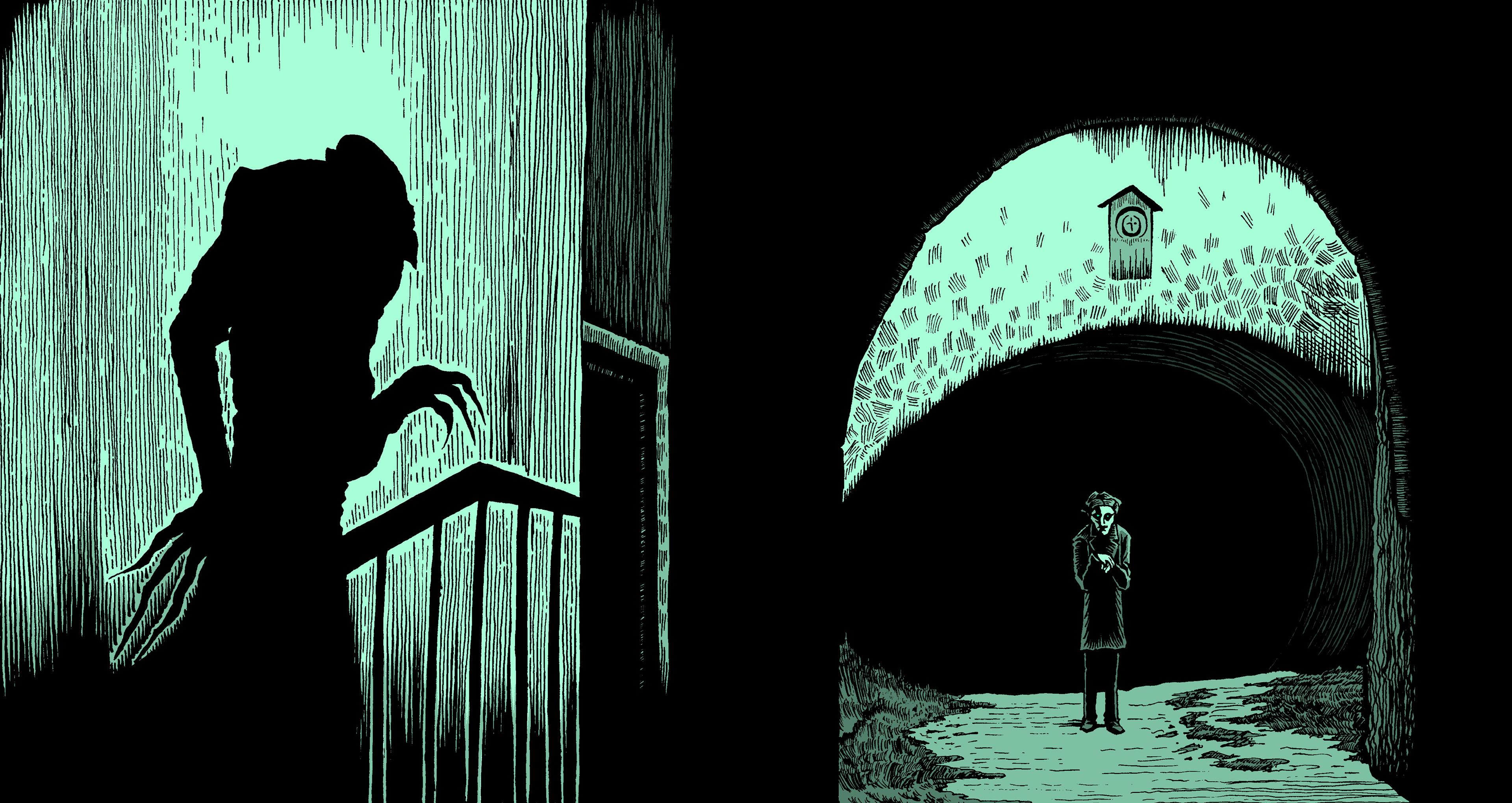 Nosferatu interior spread (Ink and Digital, 2025)