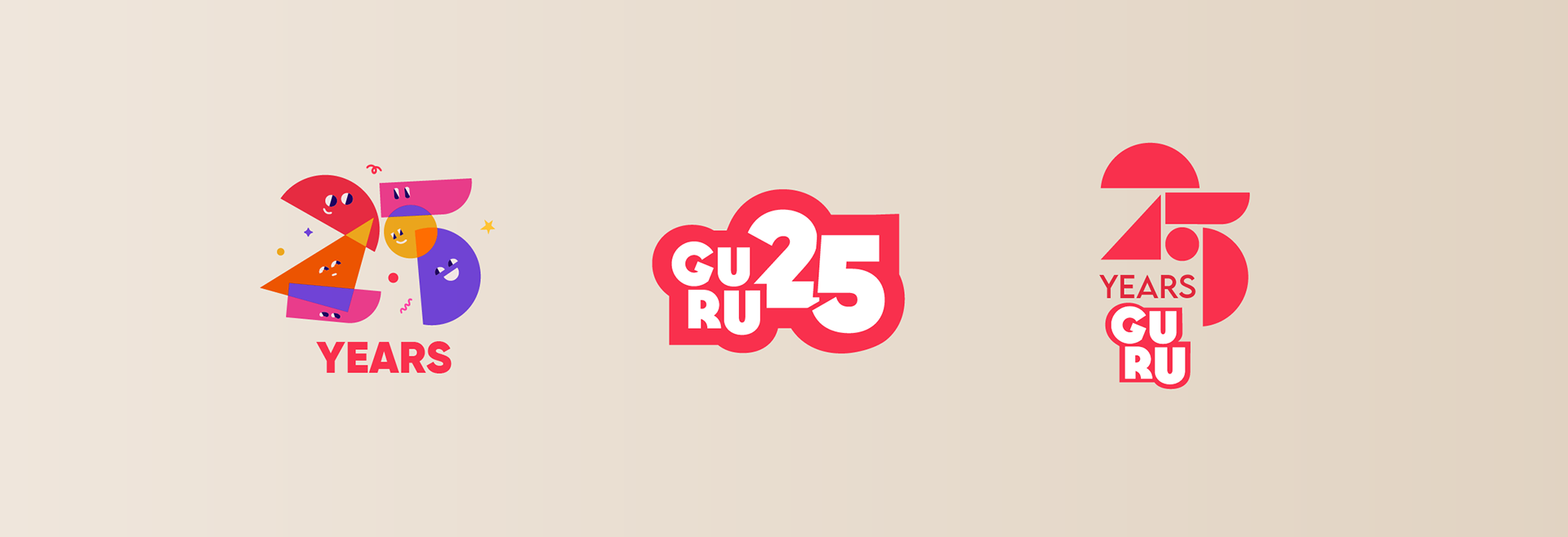 Guru's 25th anniversary logo exploration
