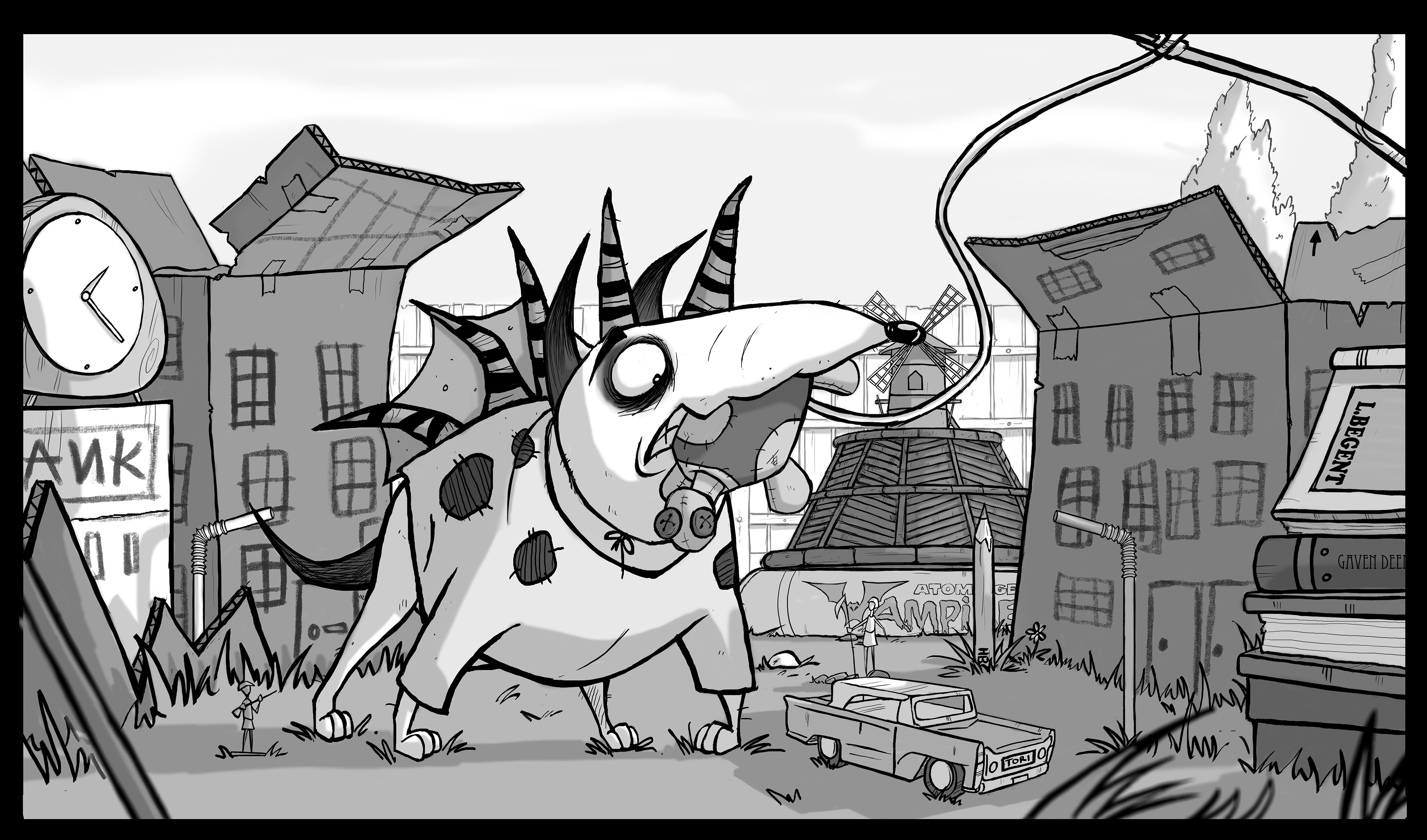 "Home Movie" Sparkysaurus concept