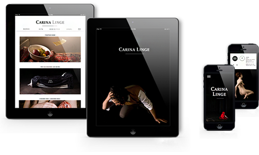 Webdesign für die Fotografin Carina Linge von Claudia Siegert