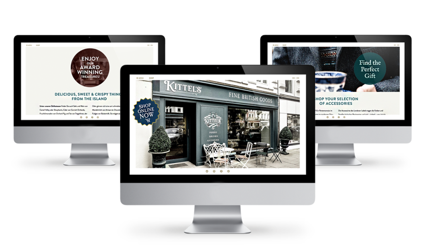Webdesign Kittels - Fine British Goods in Hamburg von Claudia Siegert