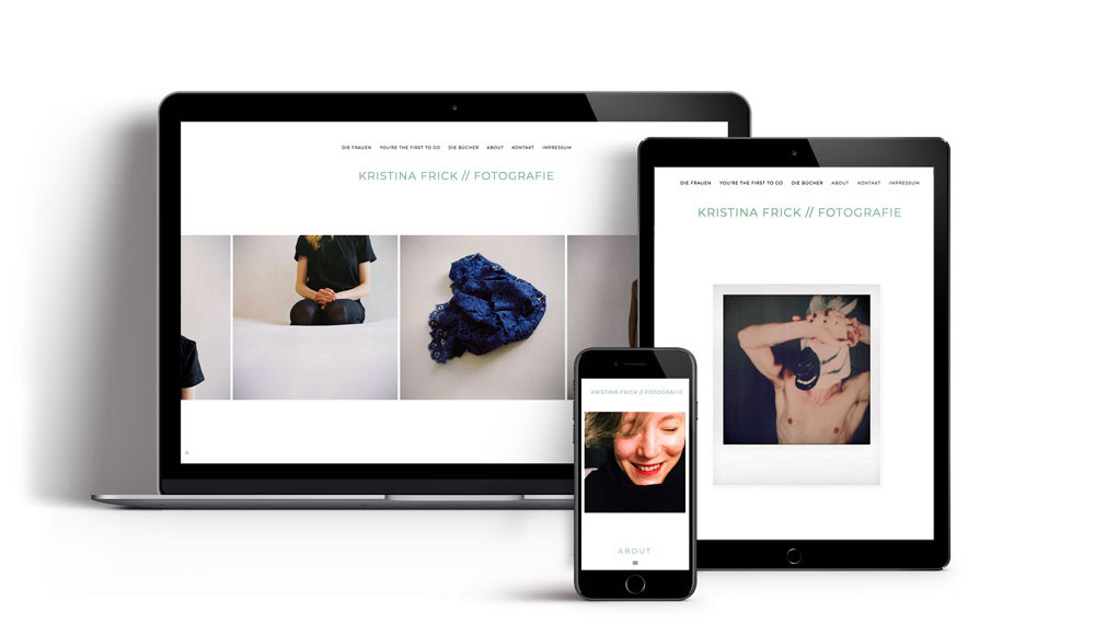 Webdesign für die Fotografin Kristina Frick von Claudia Siegert