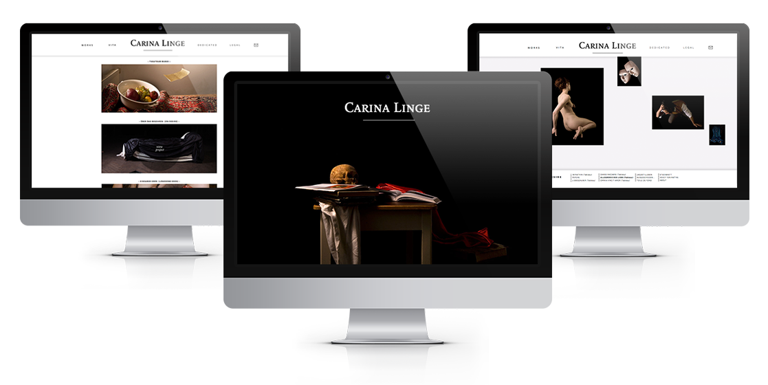 Webdesign für die Fotografin Carina Linge von Claudia Siegert