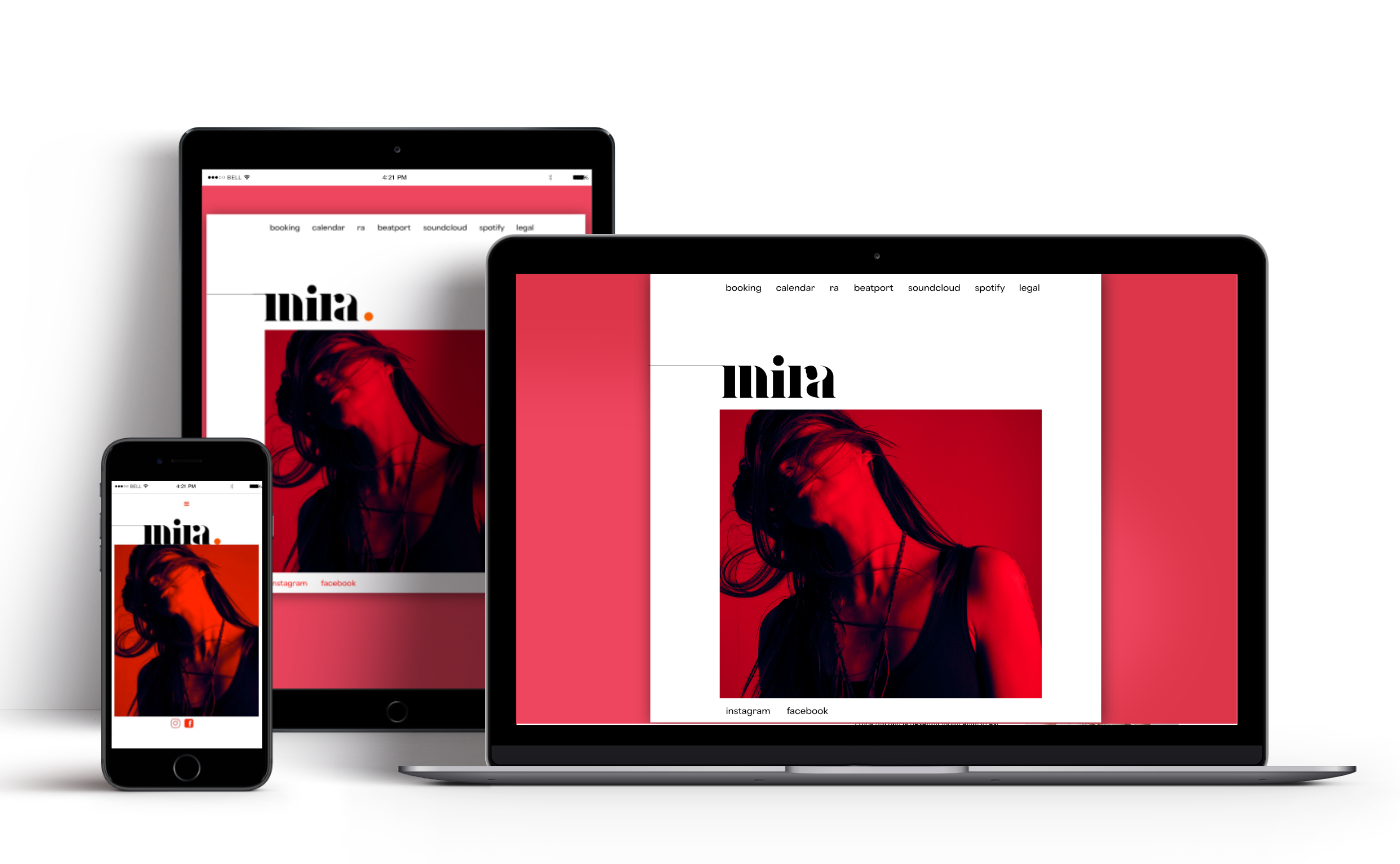 Webdesign für die Berliner DJane Mira (Kater Blau) von Claudia Barthoi (Siegert)