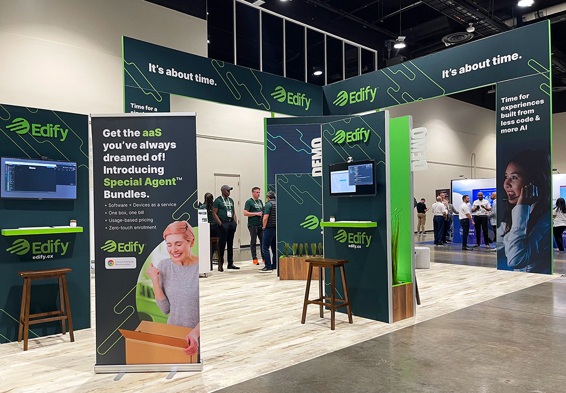 Trade show booth setup