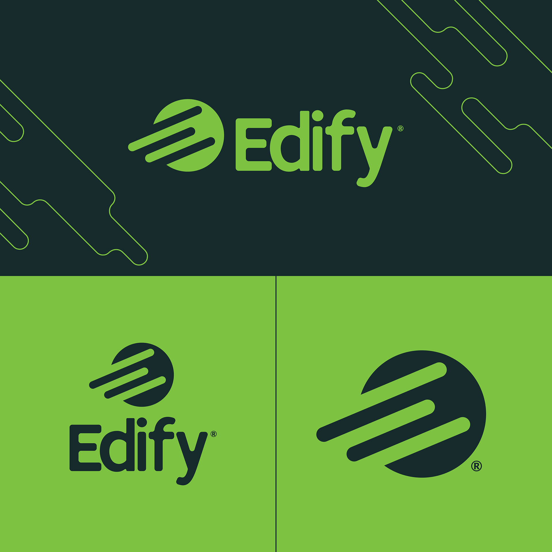 Edify logo lockups in primary colors