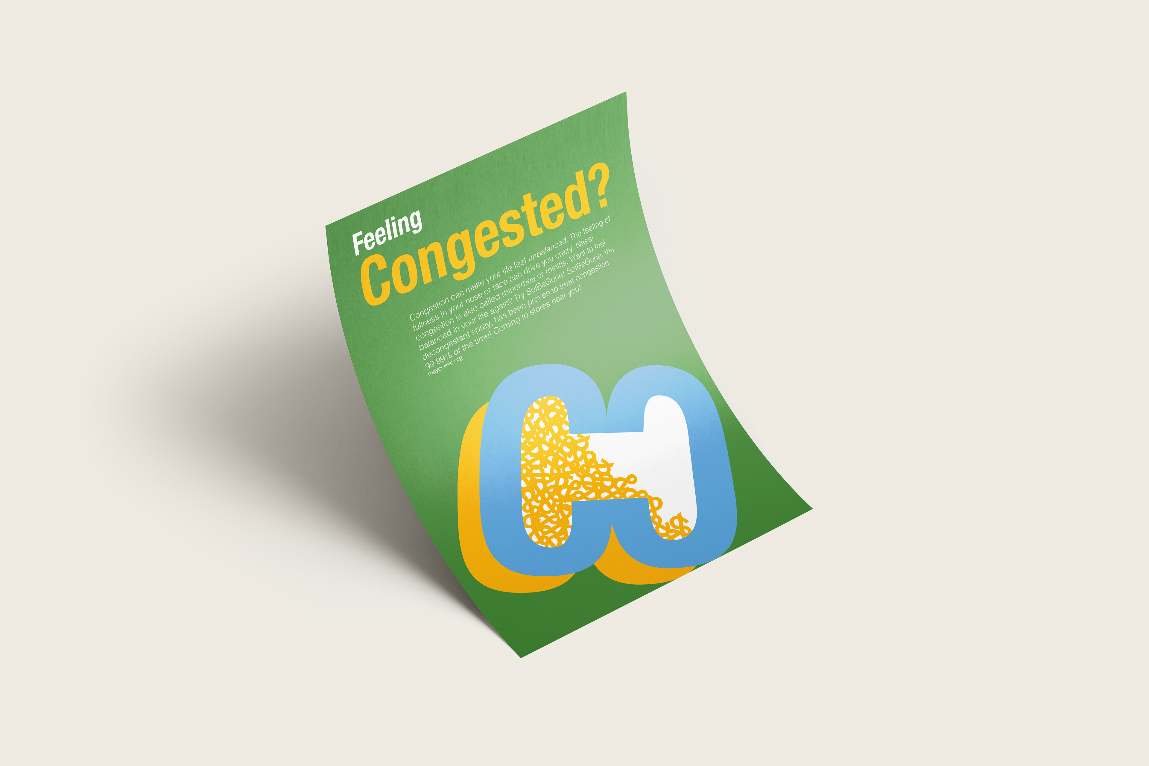 "Feeling Congested?" Poster Mockup - Luke Solby