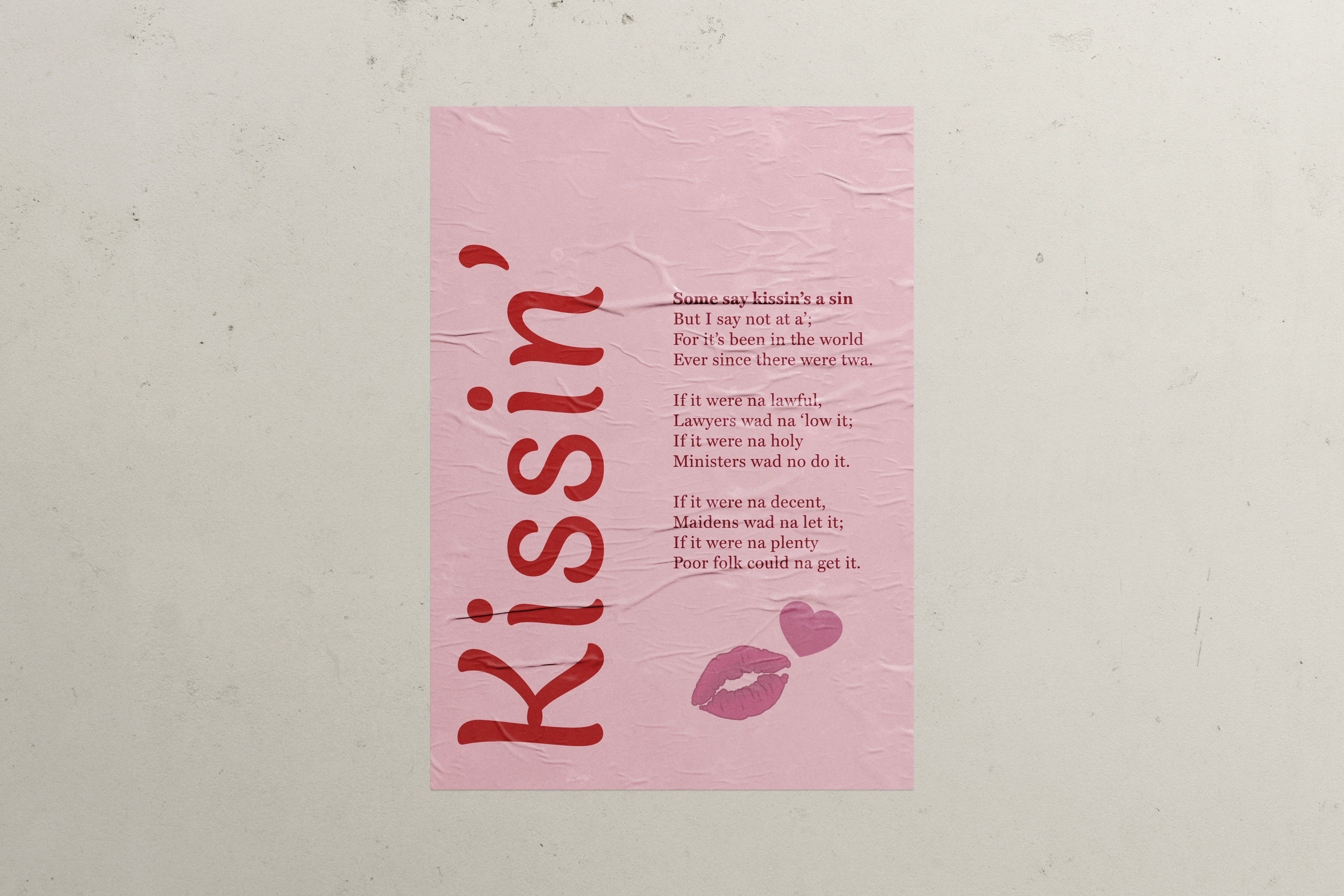 Kissin' Mockup Poster - Luke Solby