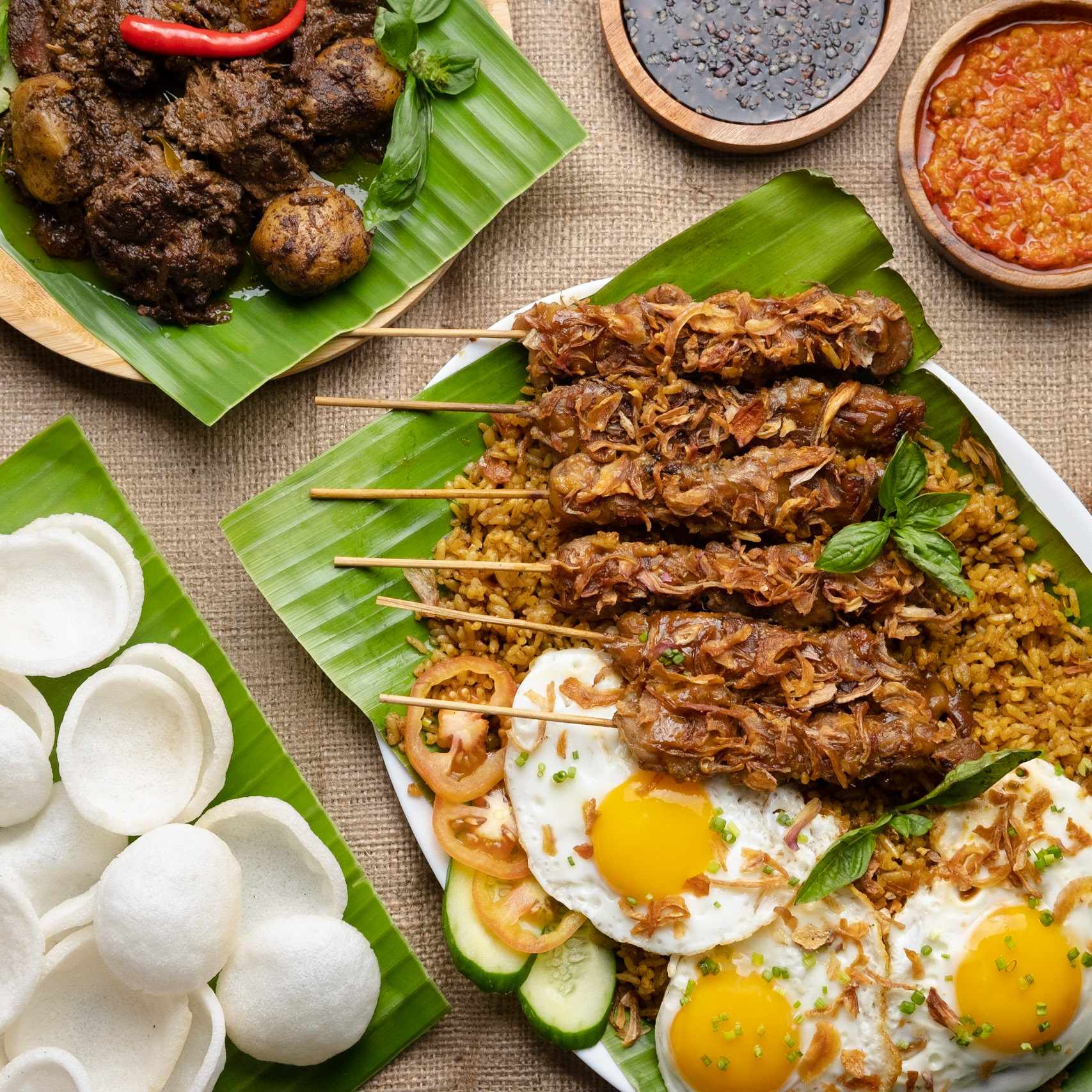 Sate + Rendang Party Tray