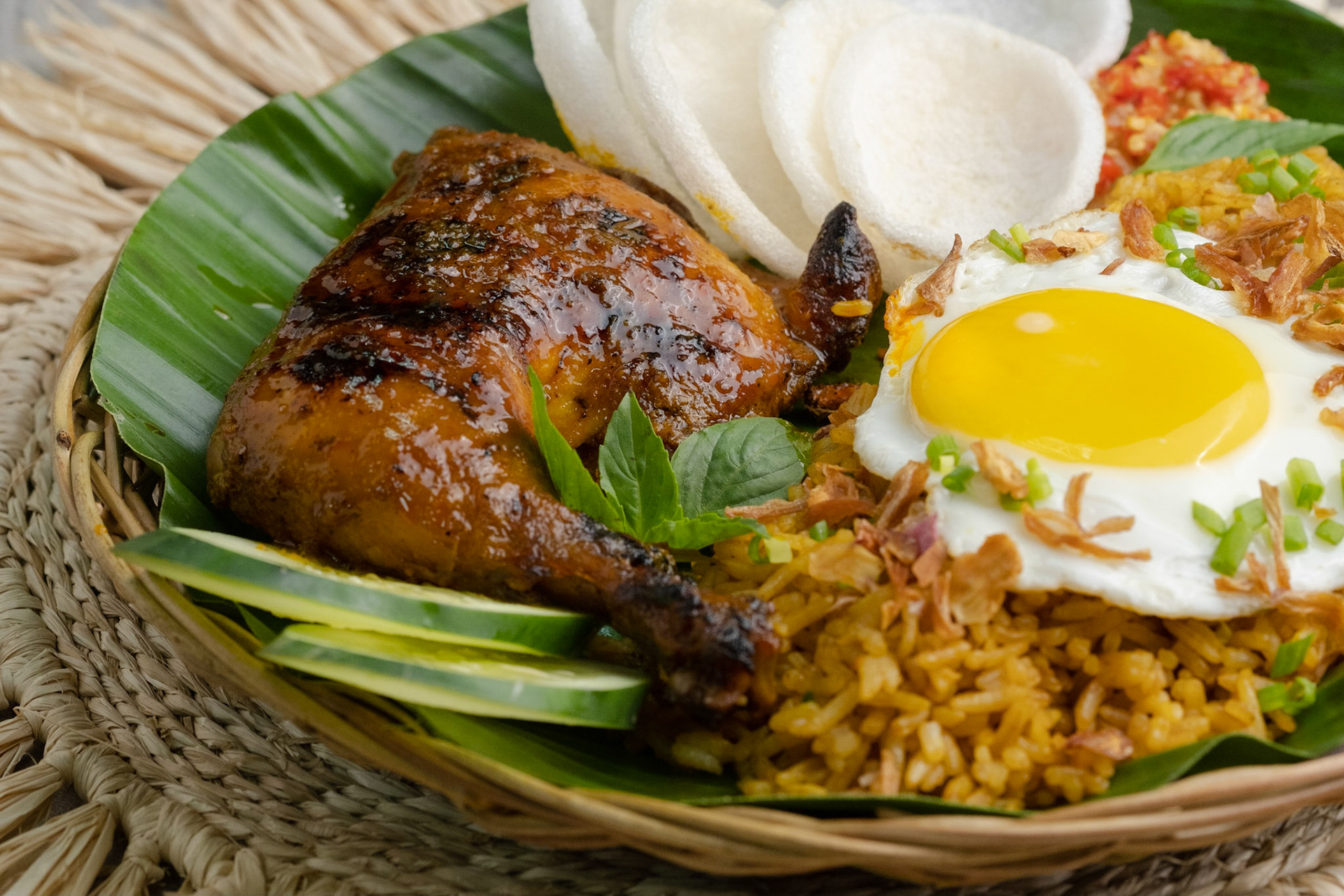 Ayam Bakar with Nasi Goreng