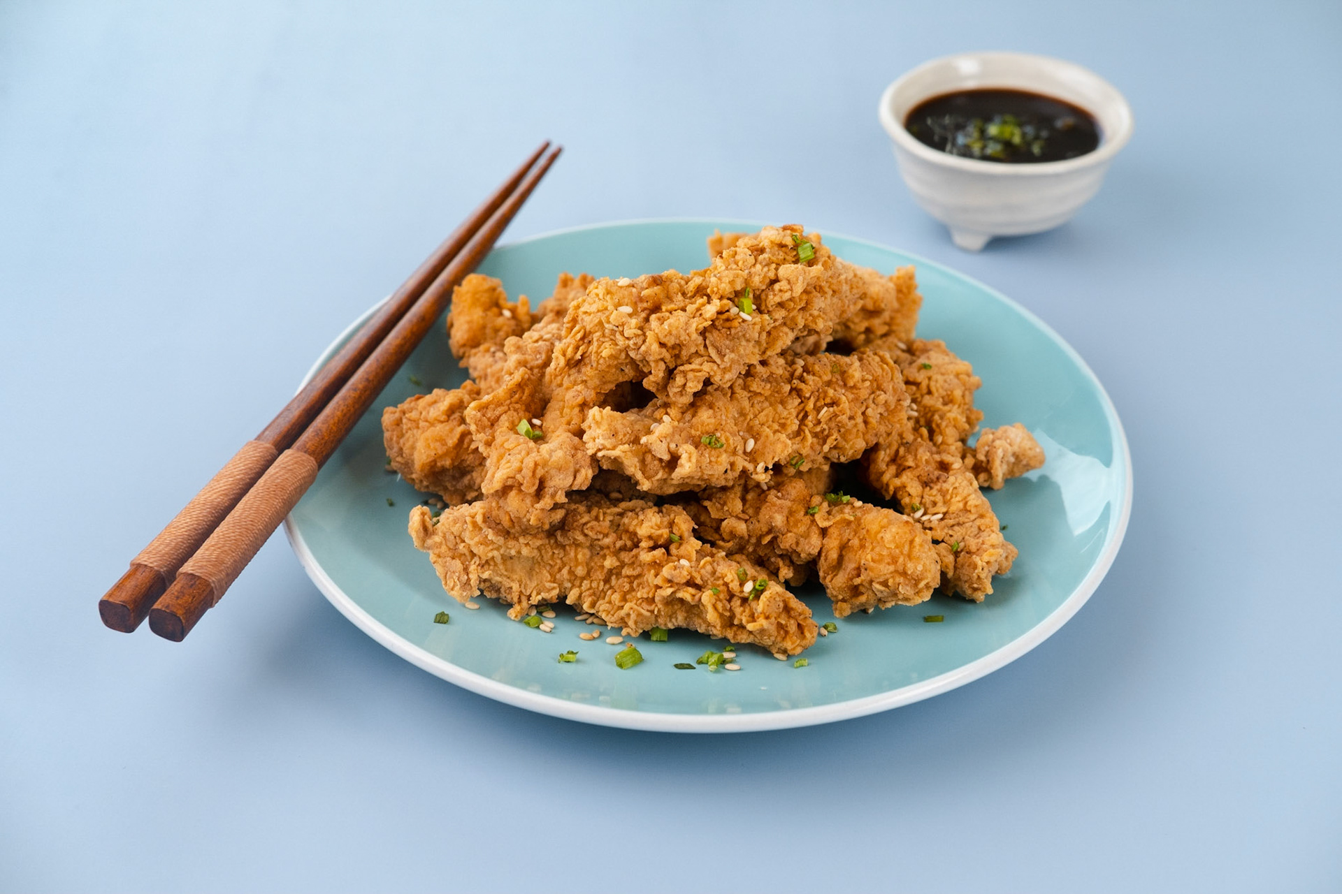 Korean Fried Chicken with your choice of sauce –Dakgangjeong or Yangnyeom.