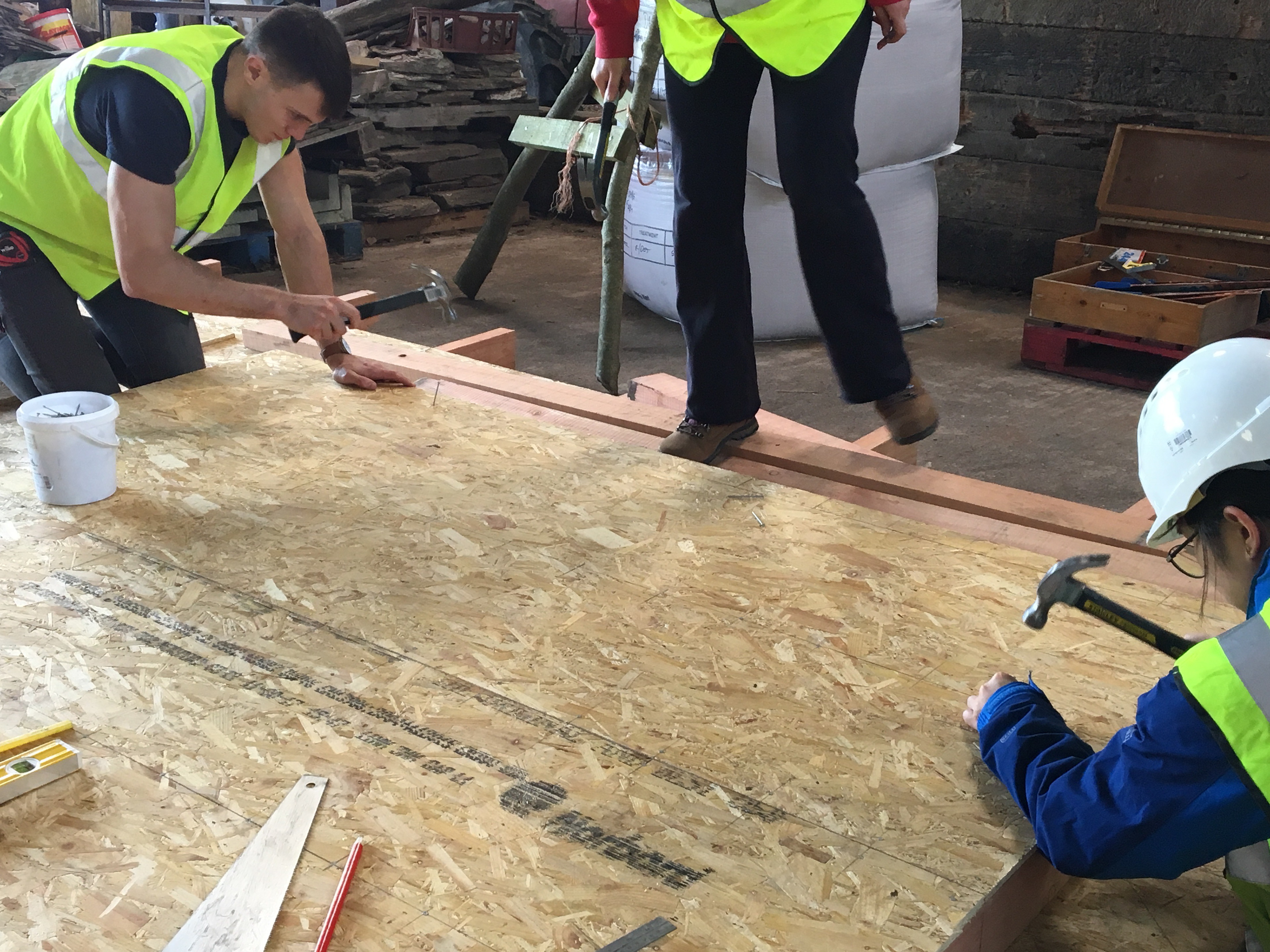 Attaching the OSB to the frame