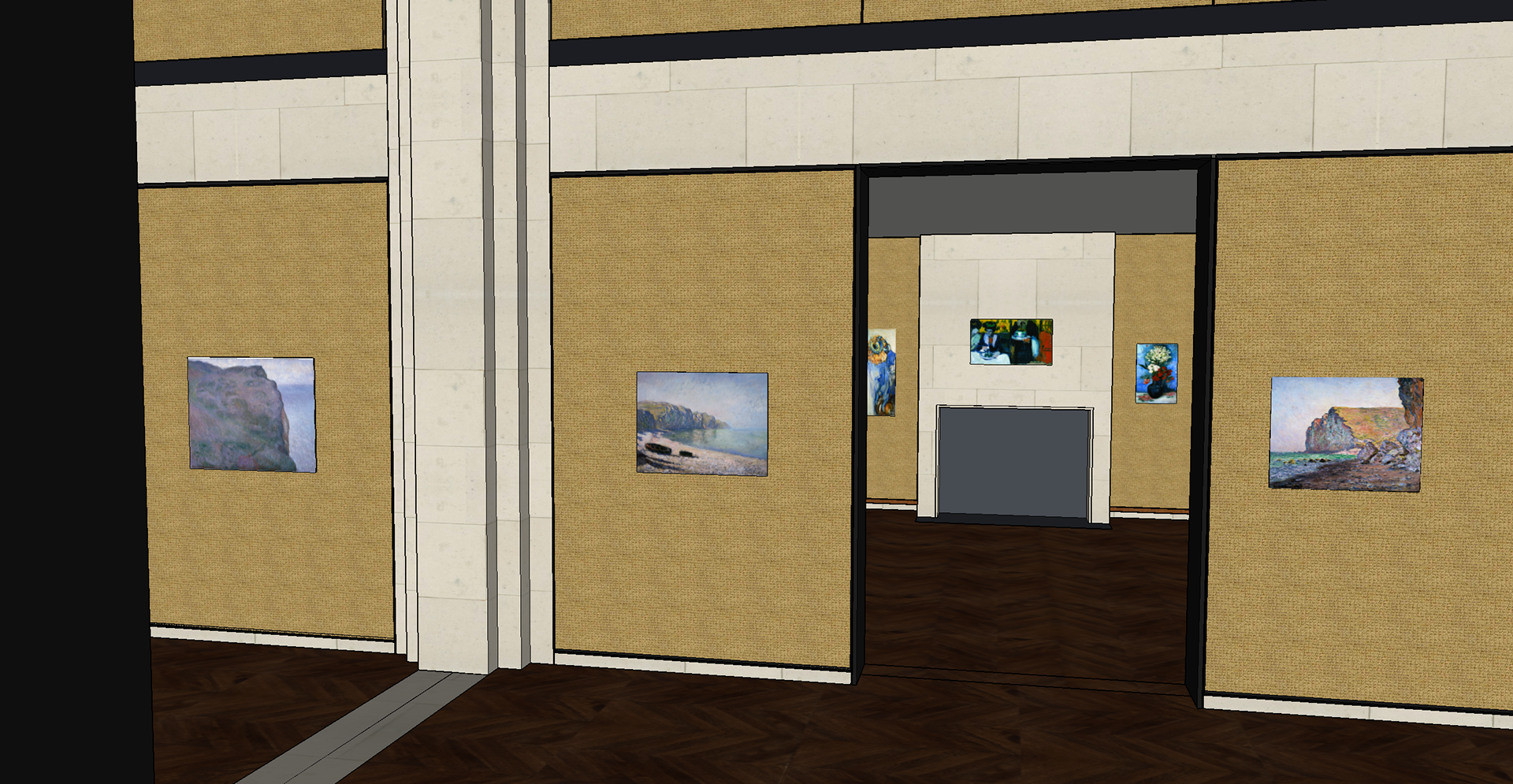 Installation perspective view of Great Hall