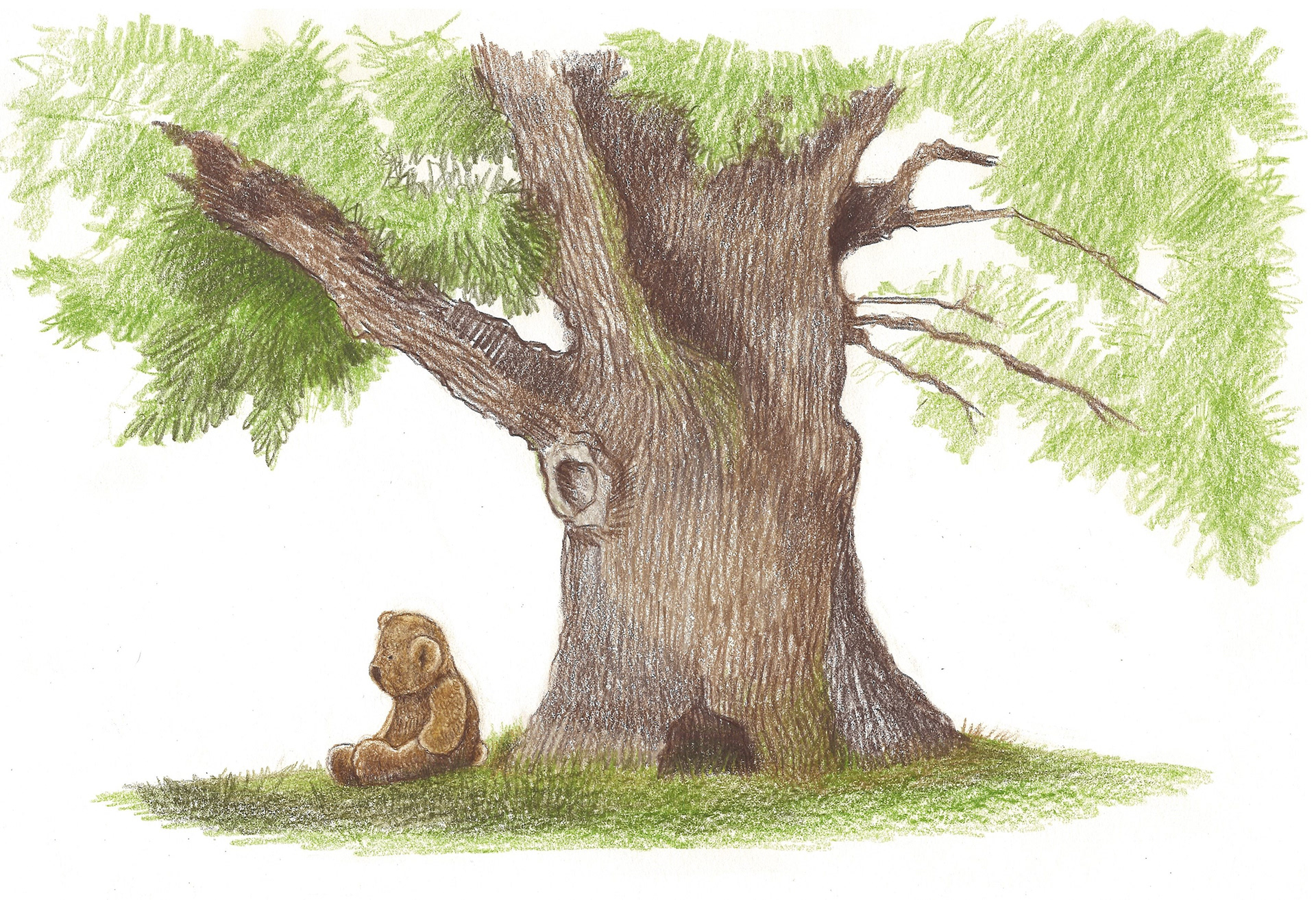 Alone -  Colored pencils on paper (2023)