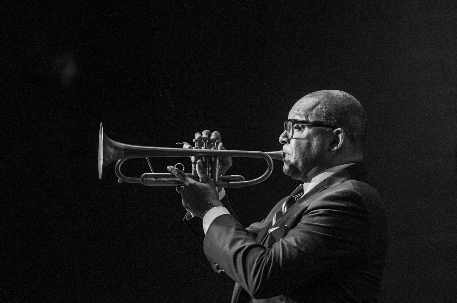 Wynton Marsalis performs at Mount Vernon High School on May 18, 2019. Marsalis gave a masterclass after speaking at the commencement at Kenyon College.